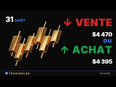 XAUUSD 31/8 : rebond vers 4 470 ou nouvelle chute vers 4 395 ? Analyse or