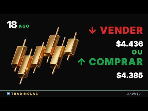 Ouro Hoje 18/8: range 4.385-4.436 — qual lado rompe primeiro? XAUUSD